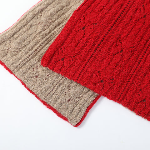 Hebe Double-layer Keyhole Cashmere Scarf