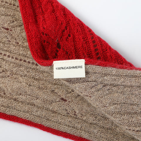 Hebe Double-layer Keyhole Cashmere Scarf