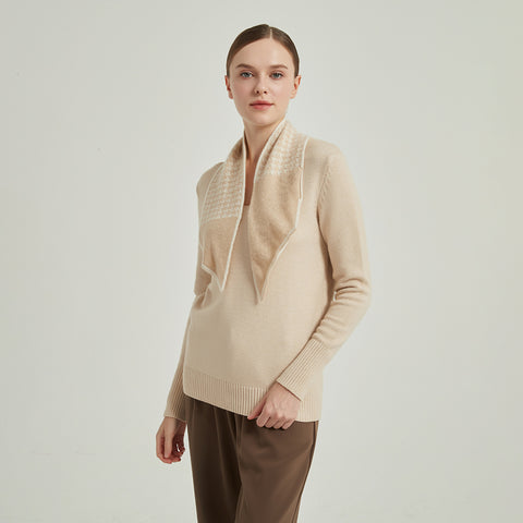 Hom Keyhole Cashmere Scarf
