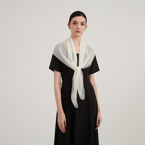 Lilia Square Featherlight Cashmere Scarf