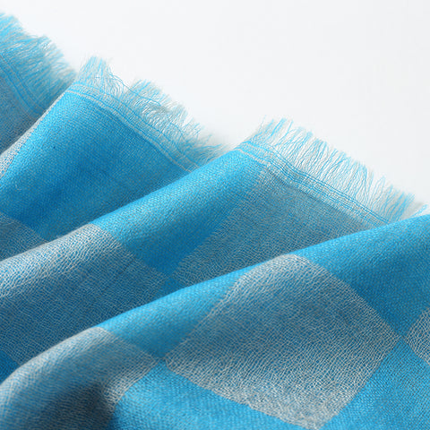 Nami Check Featherlight Cashmere Scarf