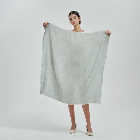 Zena Square Featherlight Cashmere Scarf