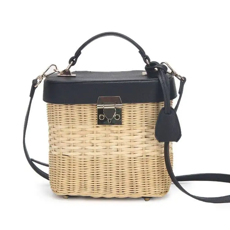 kylie top handle 6 Lara Rattan Top Handle Bag - Image 1
