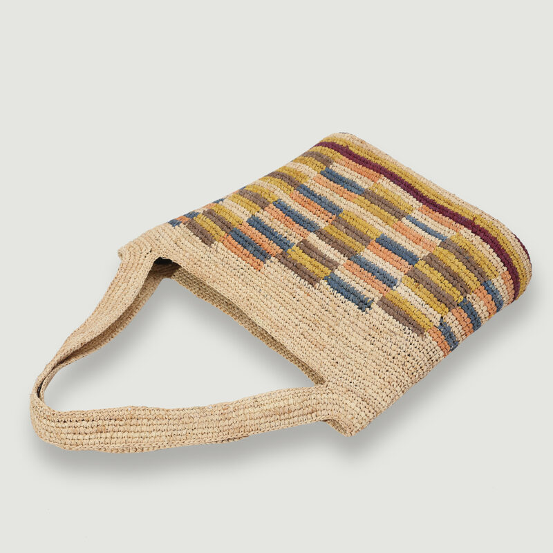 Cilla Raffia Tote - Beige – Image 3