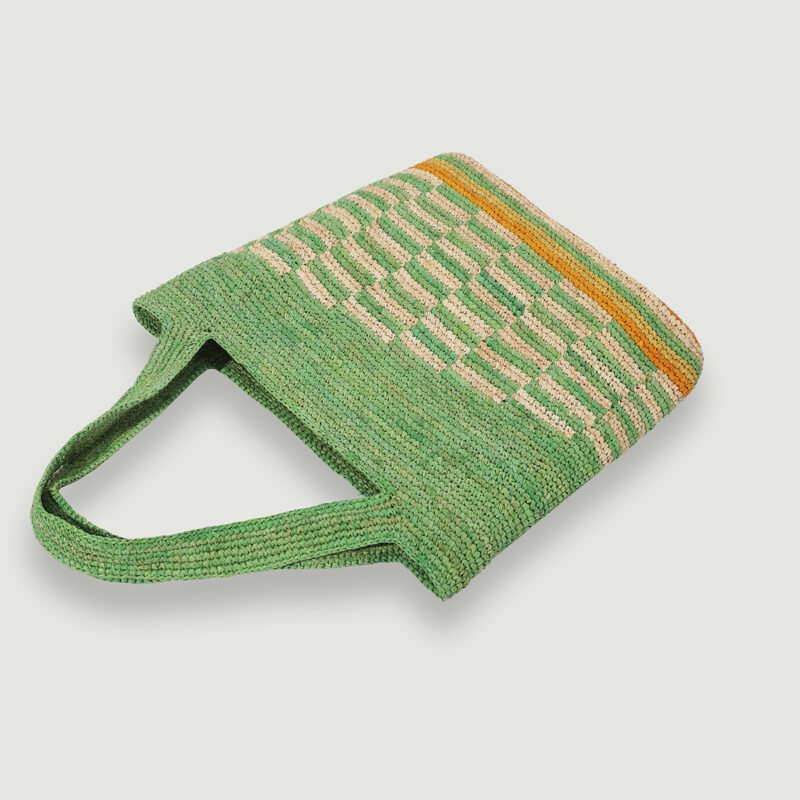 Cilla Raffia Tote - Green - Image 3