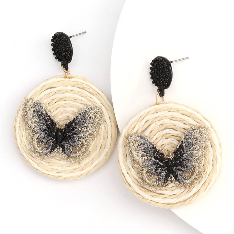 Butterfly Rattan Earring - Image 3