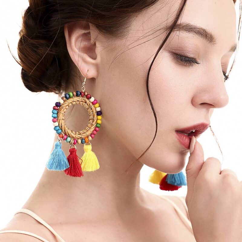 Greta Rattan Earring - Image 2