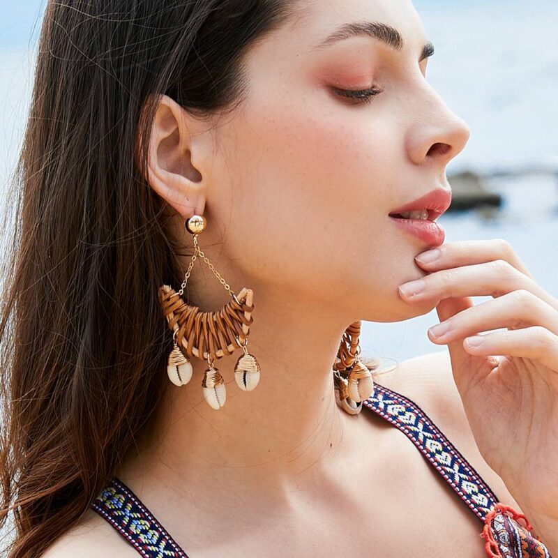 Valeria Rattan Earring - Image 2