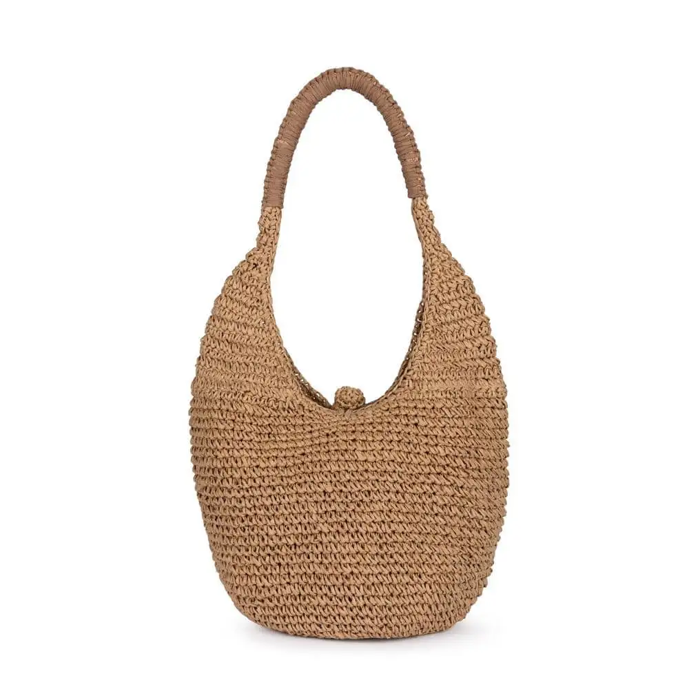 Edith Straw Bucket Bag