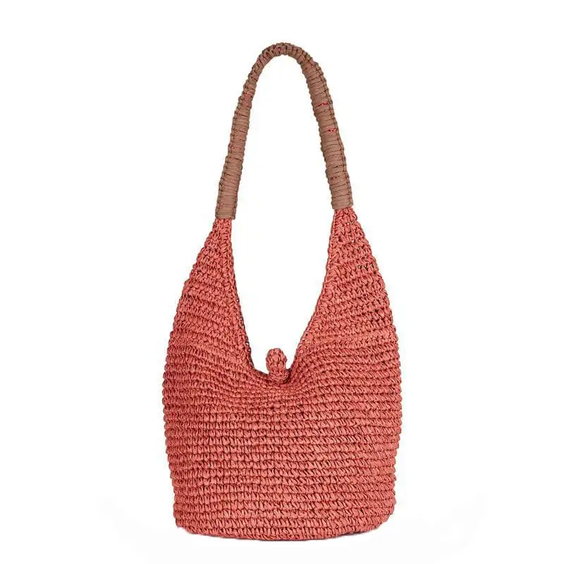 Edith Straw Bucket Bag
