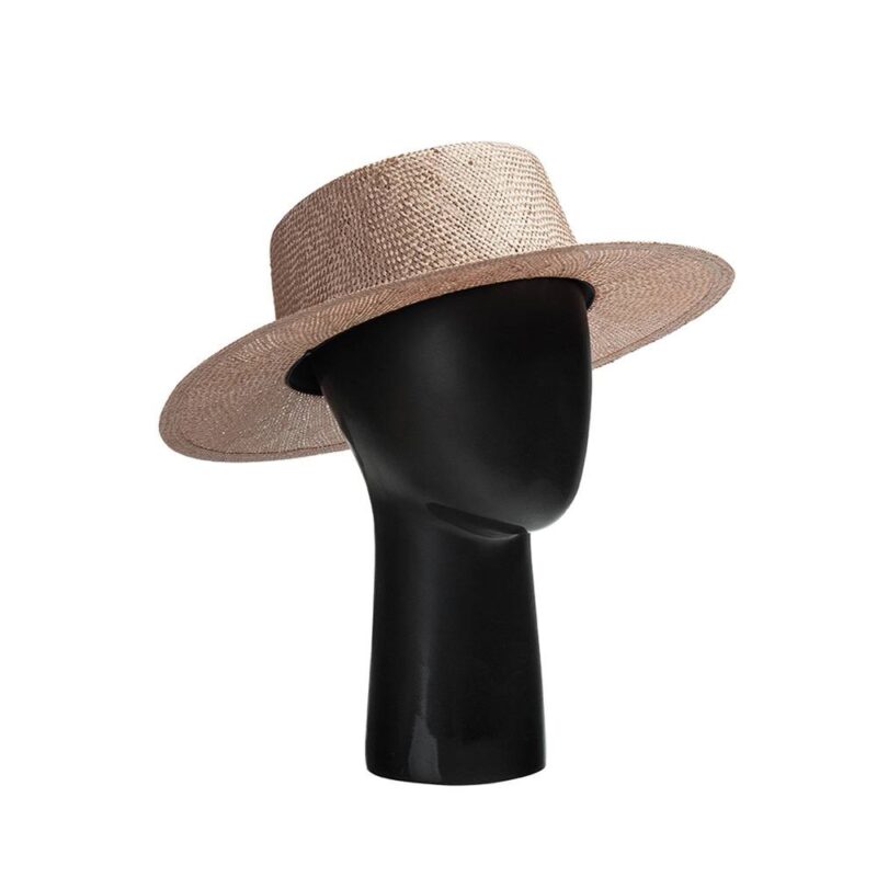 Alani Sisal Straw Boater Hat - Image 4