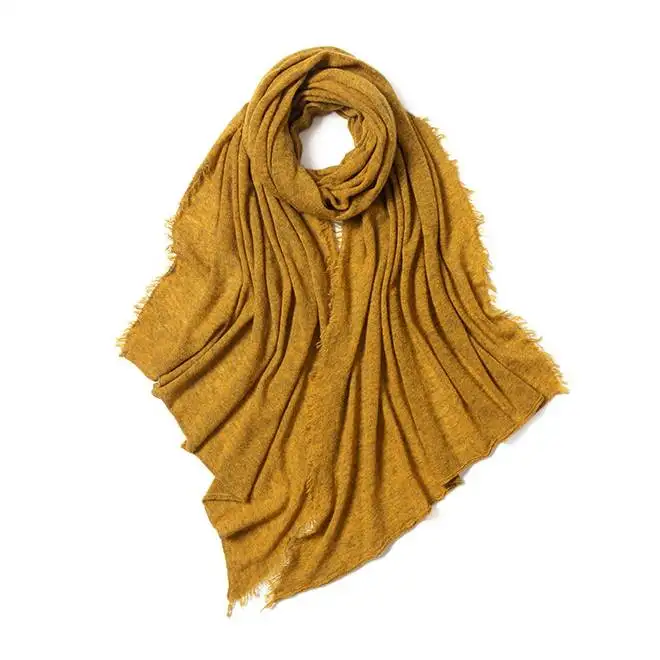 Aliz Pure Cashmere Featherlight Fringed Scarf Wrap