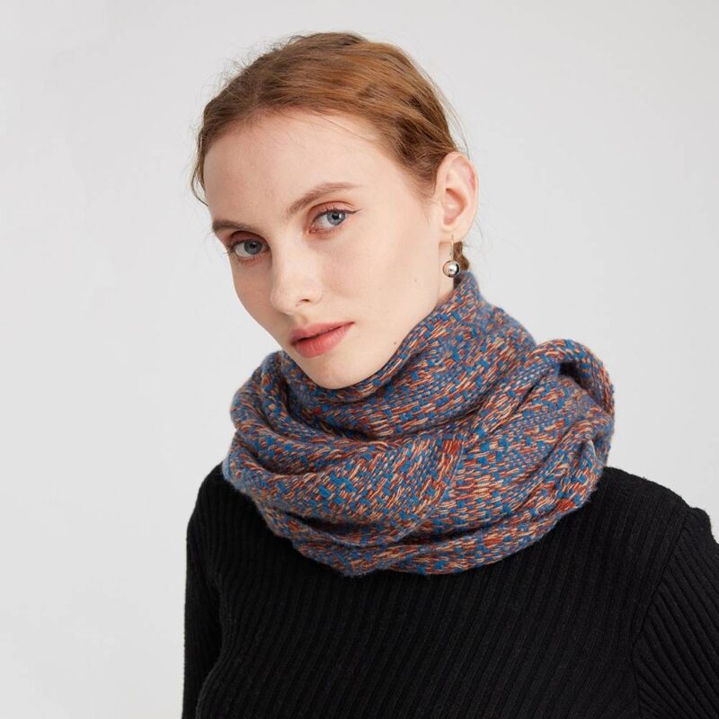 Jan Pure Cashmere Space-dyed Scarf - Ink BLue - Image 4