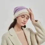 Jasmine Color Block Cashmere Beanie