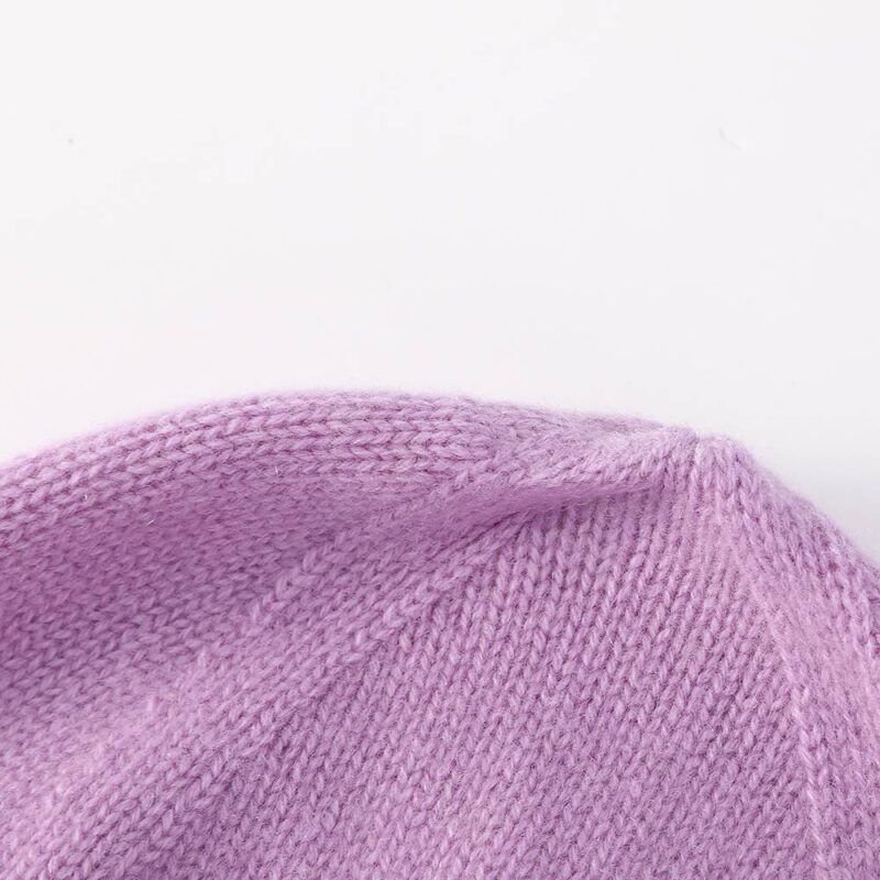 Berretto in cashmere a blocchi di colore Jasmine - immagine 7