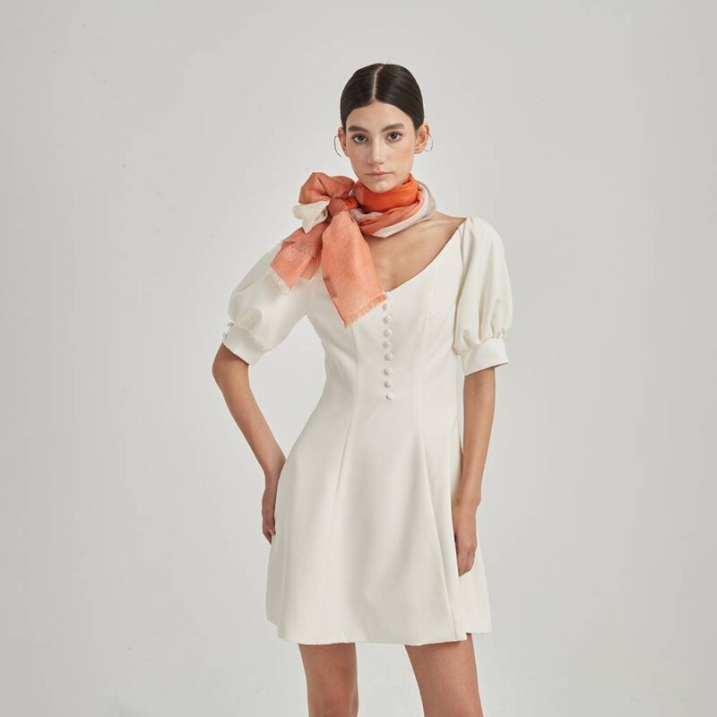 Kono Checked Featherlight Cashmere Scarf Wrap - Image 5