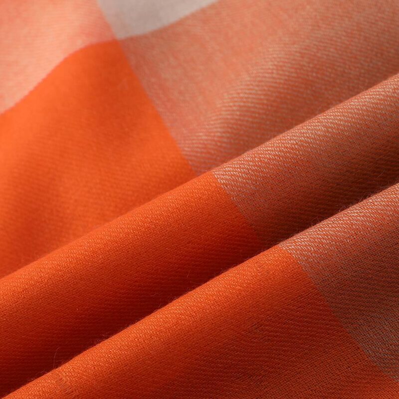 Kono Checked Featherlight Cashmere Scarf Wrap - Image 7