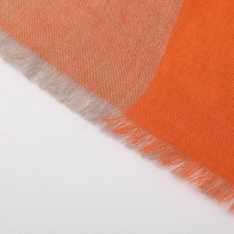 Kono Checked Featherlight Cashmere Scarf Wrap - Image 8