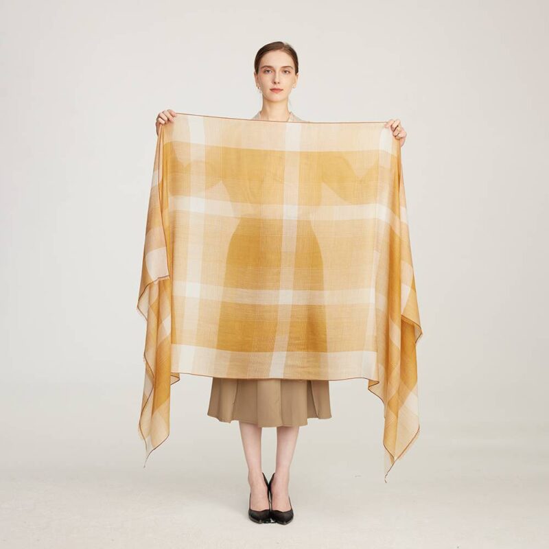 Bala Check Featherlight Cashmere Scarf Wrap - Image 2