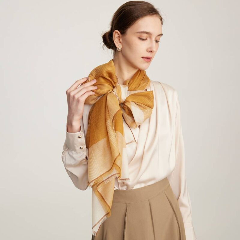 Bala Check Featherlight Cashmere Scarf Wrap - Image 4