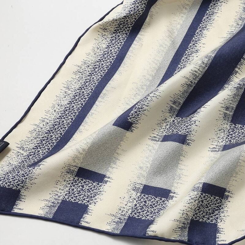Lan Striped Silk Neckerchief Scarf - Image 6