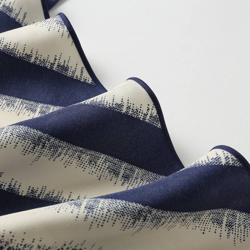 Lan Striped Silk Neckerchief Scarf - Image 6