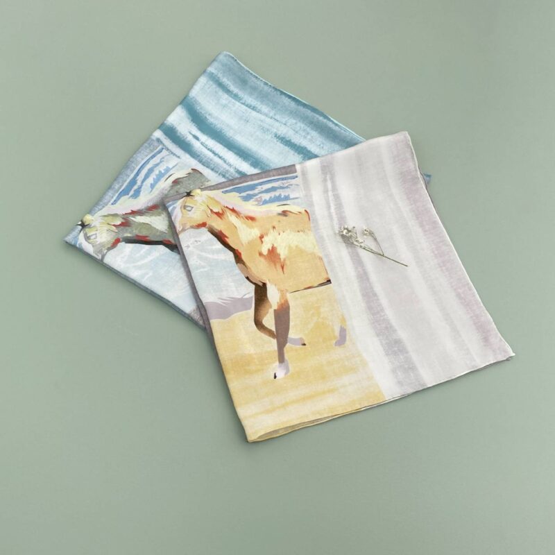 Rin Horse Square Silk Scarf - Image 4