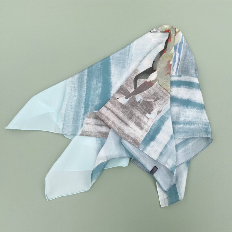 Rin Horse Square Silk Scarf - Image 6