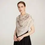 Aletta Striped Large Square Silk Scarf