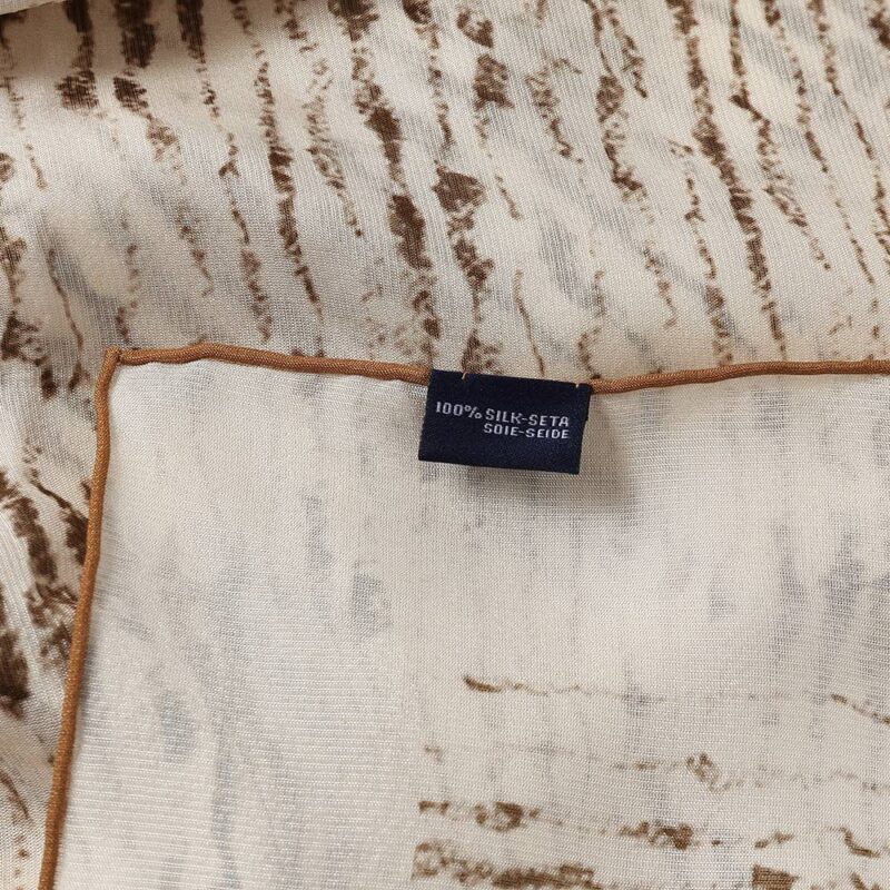 Aletta Striped Large Square Silk Scarf - Image 7