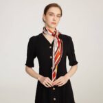 Avni Two-Side Paisley Print Silk Neckerchief Scarf