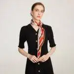 Avni Two-Side Paisley Print Silk Neckerchief Scarf