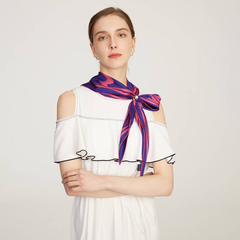 Zena Neckerchief Silk Scarf - Image 7