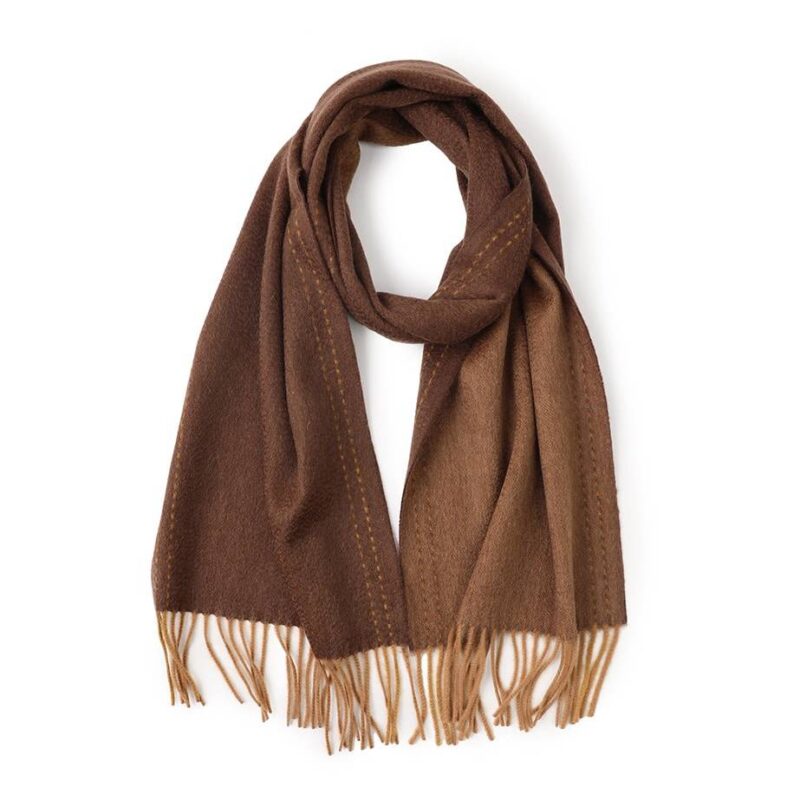Deva Reversible Cashmere Scarf - Brown - Image 5