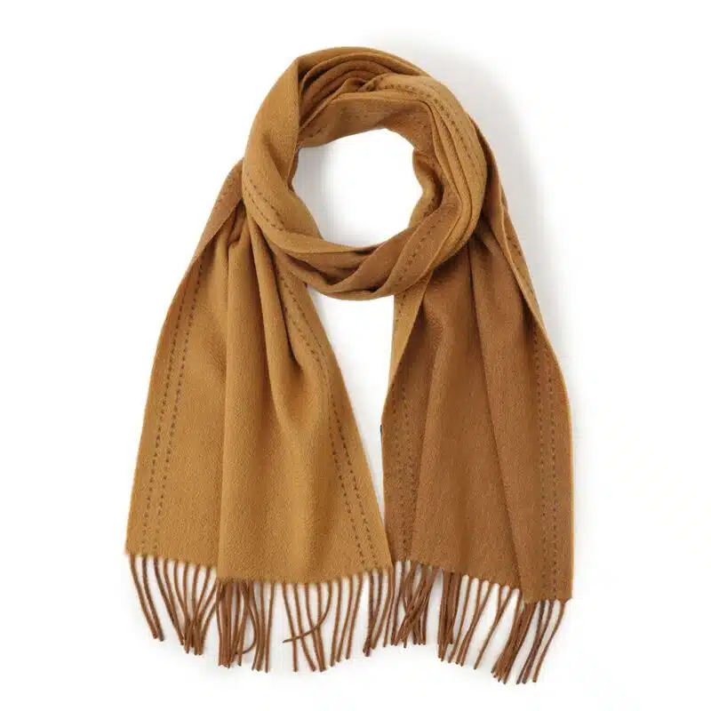 Deva Reversible Cashmere Scarf - Cocoa Brown - Image 5