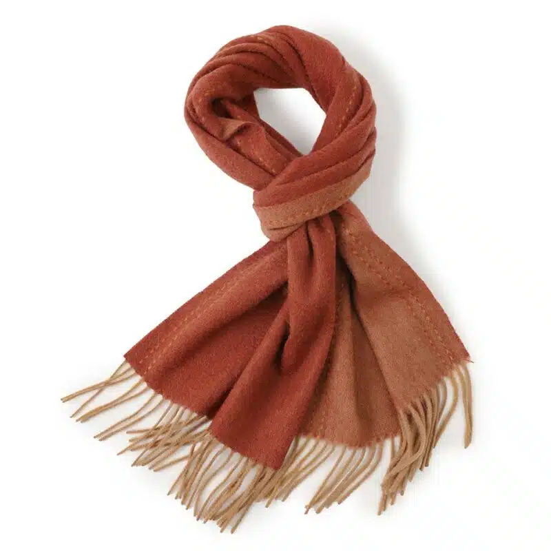 Écharpe réversible en cachemire Deva - rouge chili – Image 5