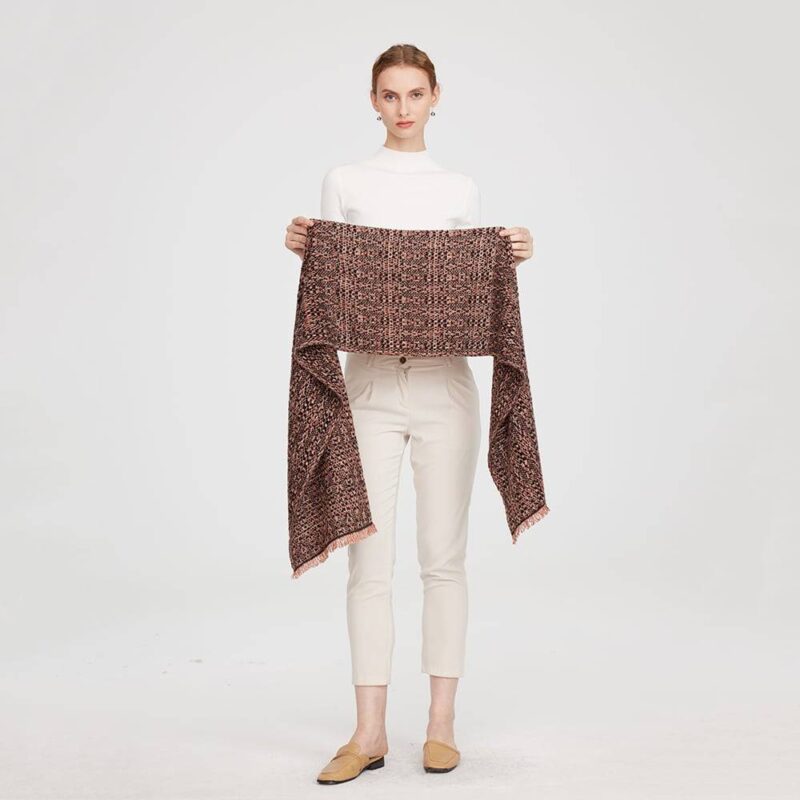 Sciarpa Jan in puro cashmere tinta in massa - Nero - immagine 2