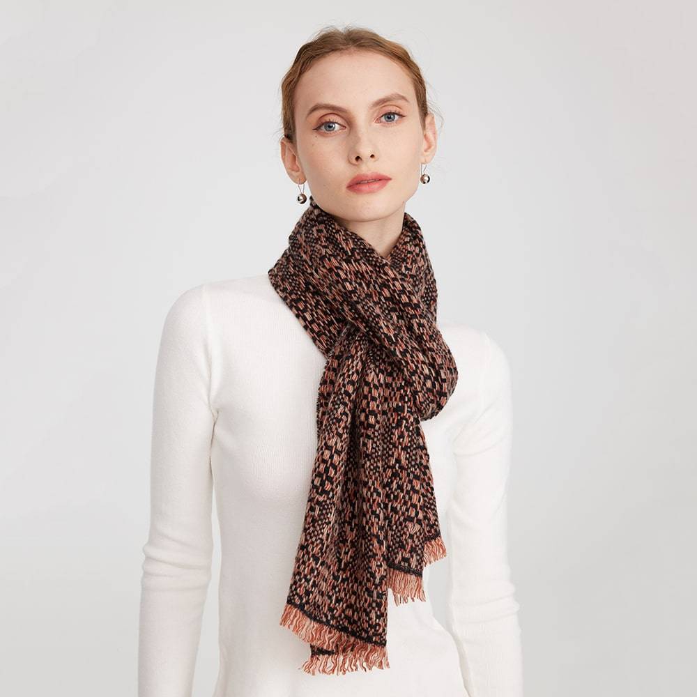 Jan Pure Cashmere Space-dyed Scarf - Black