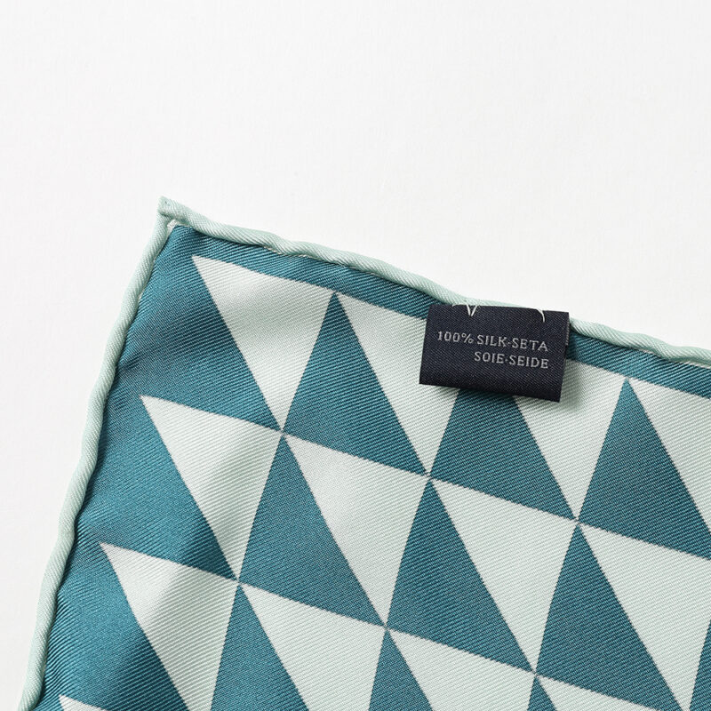 Ariella Triangle Line-Print  Square Silk Scarf - Image 7