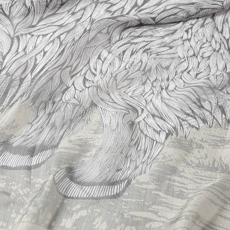 Avia Buffalo - Sciarpa di seta con frange - Wrap - immagine 7