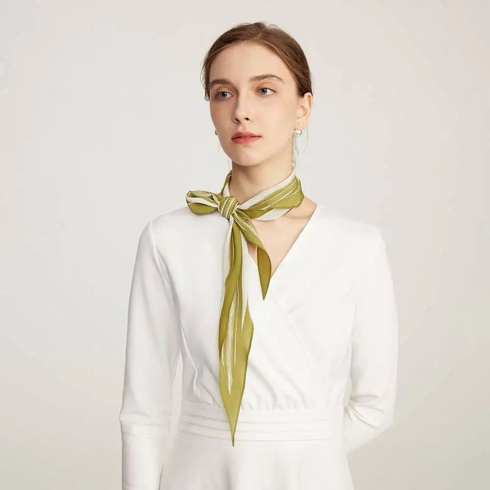 Ike Striped Neckerchief Silk Scarf