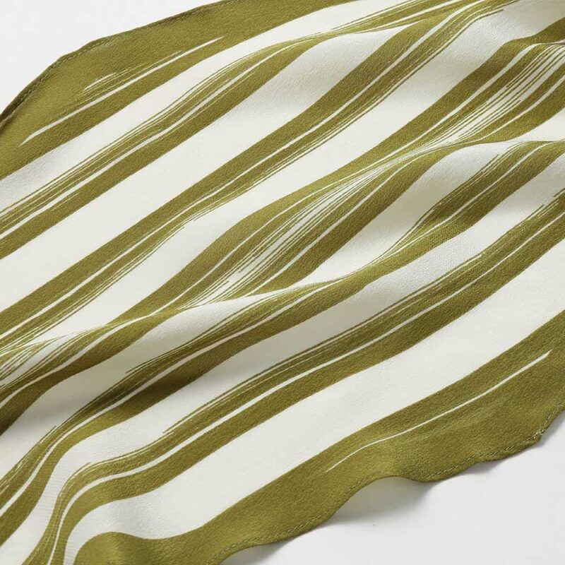 Ike Striped Neckerchief Silk Scarf - Image 8