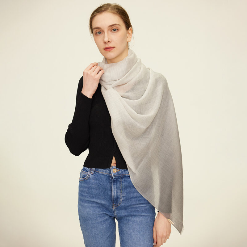 Isra Gradient Featherlight Cashmere Scarf Wrap - Image 3