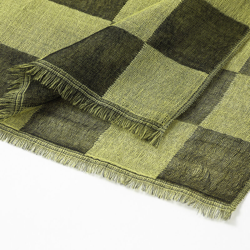 Nami Check Featherlight Cashmere Scarf Wrap - Image 5