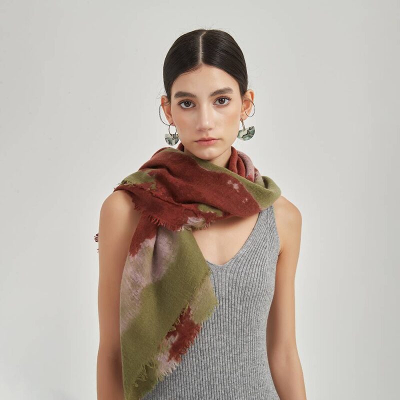 Faya Square Cashmere Scarf Wrap - Image 3