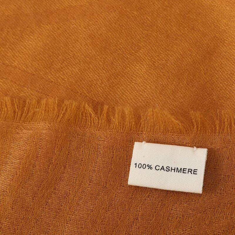 Zena Square Featherlight Cashmere Scarf Wrap - Image 8