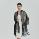 Alpa Featherlight Cashmere Tasseled Scarf Wrap