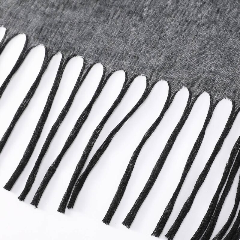 Alpa Featherlight Cashmere Tasseled Scarf Wrap - Image 6