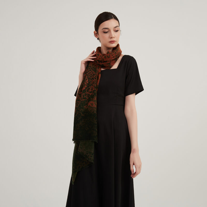 Amina Featherlight Wool Scarf Wrap – Image 4