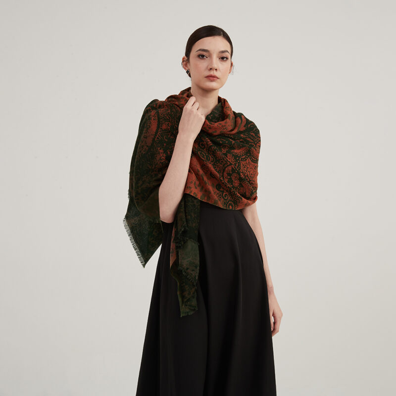 Amina Featherlight Wool Scarf Wrap – Image 3